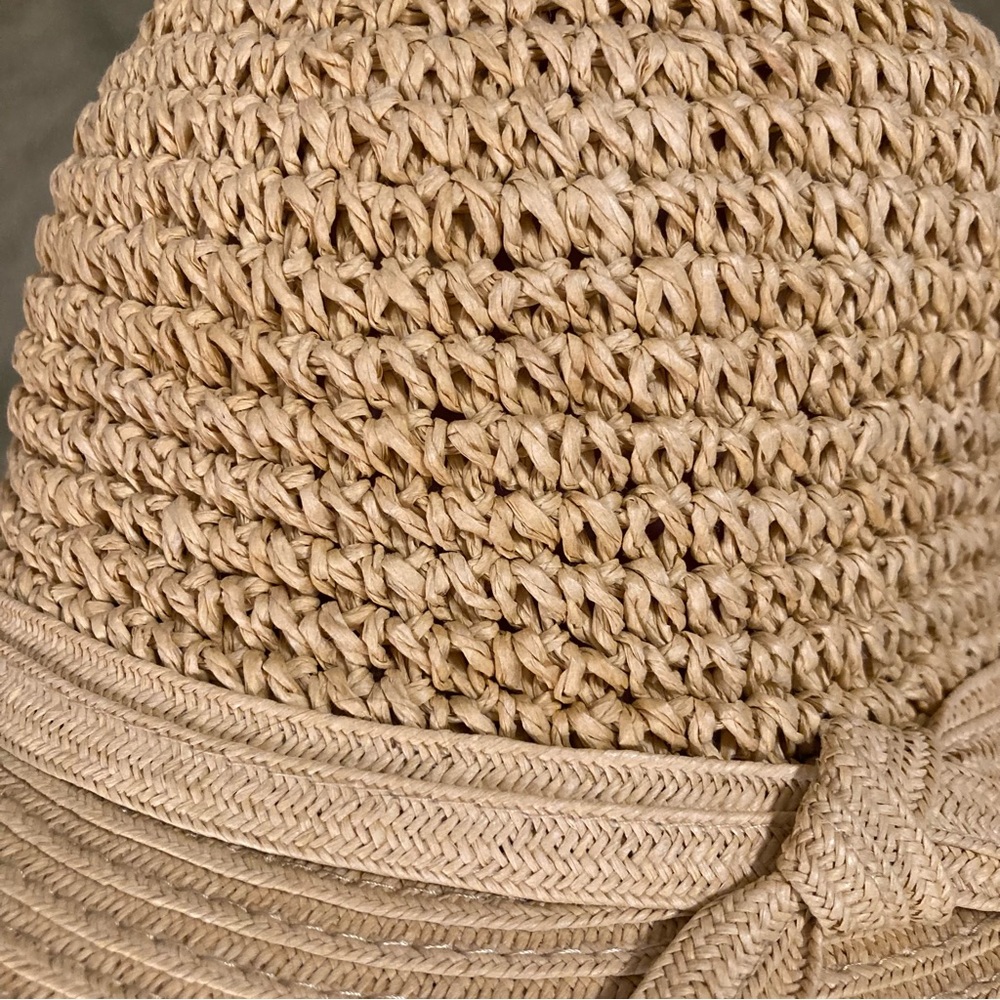 NWOT Sun Hat Vintage 80s Yellow - Picture 4 of 9